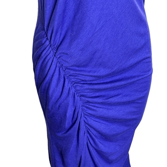 Kenneth Cole Tank Dress Spectrum Blue V-neck Ruched Side Sleeveless NWT small - Picture 5 of 7